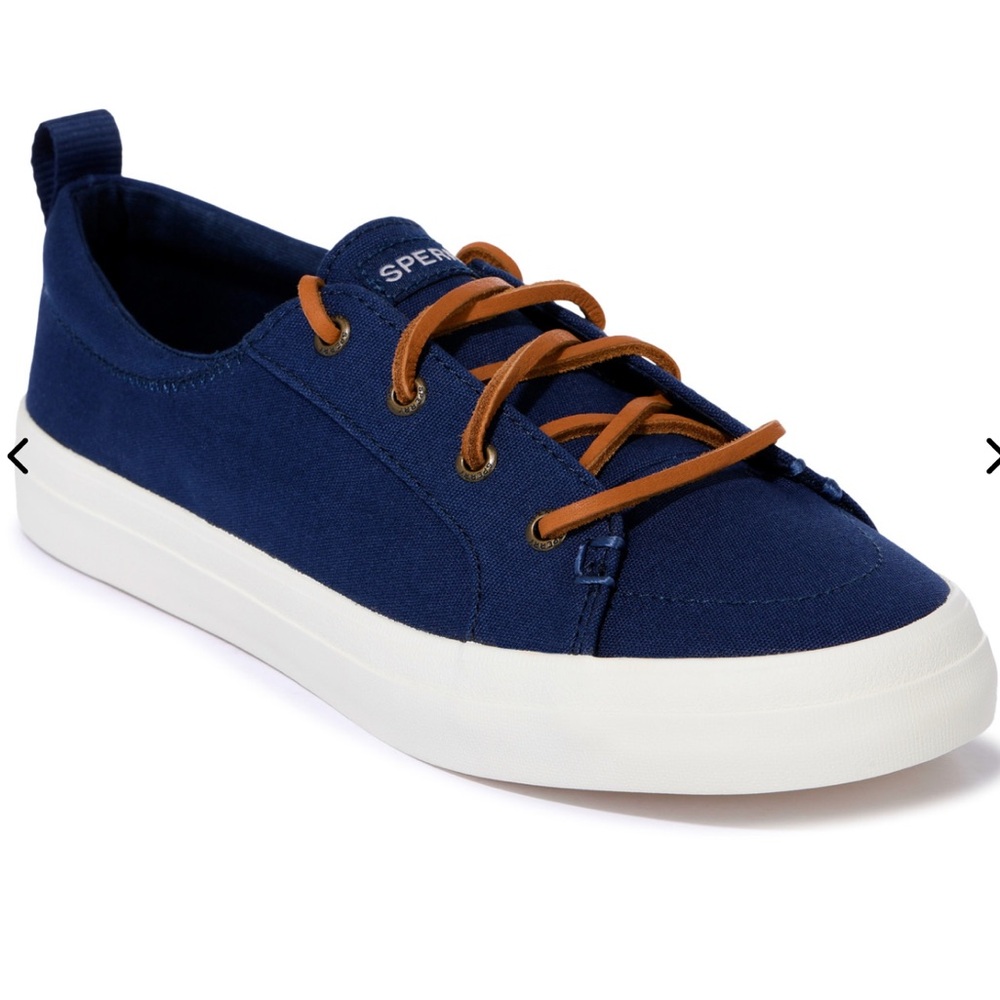 SPERRY Sperry Crest Vibe Navy Blue Slip On Canvas Sneakers Size 7